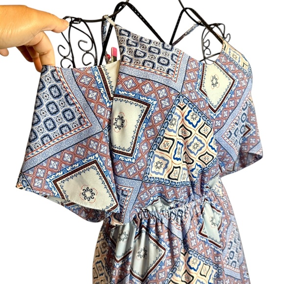 GUESS Boho Print Ruffle Dress - Picture 3 of 6